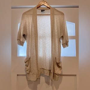 Bobeau Short Sleeve Cardigan Small